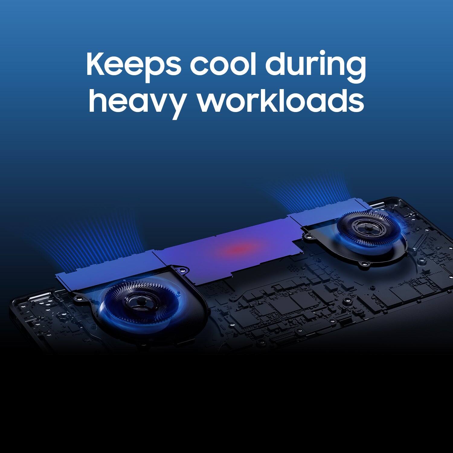 Keeps cool during heavy workloads