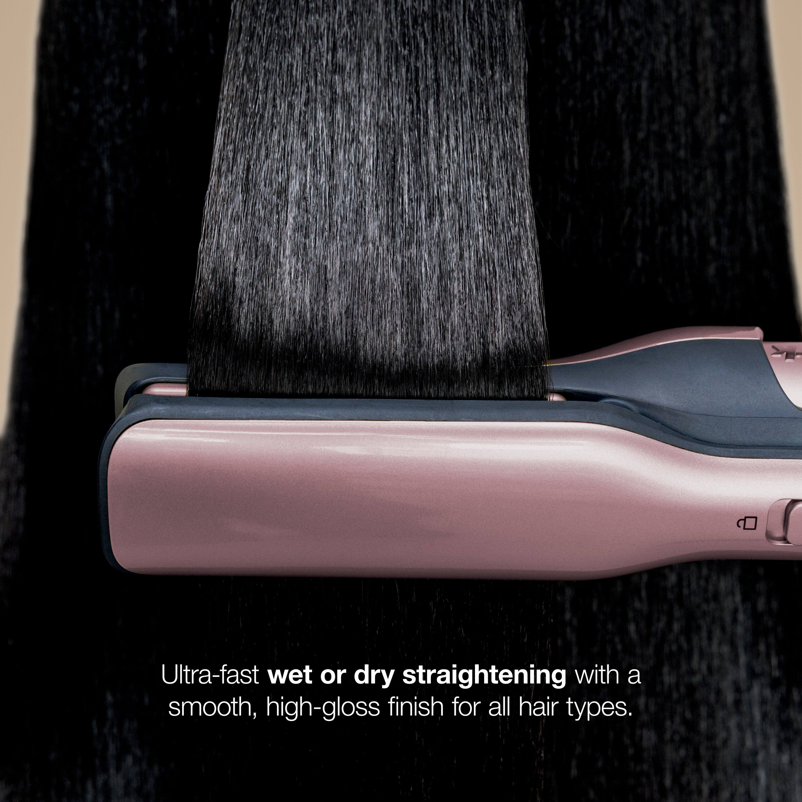 Ultra-fast wet or dry straightening with a smooth, high-gloss finish for all hair types.