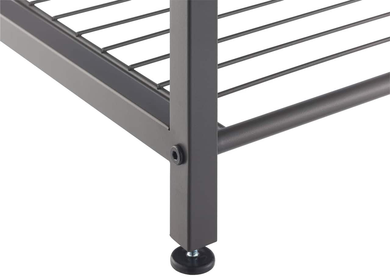 Alt View 13. TRINITY - 3-Tier Shoe Bench w/ Wire Shelves Dark Gray - Dark Gray.