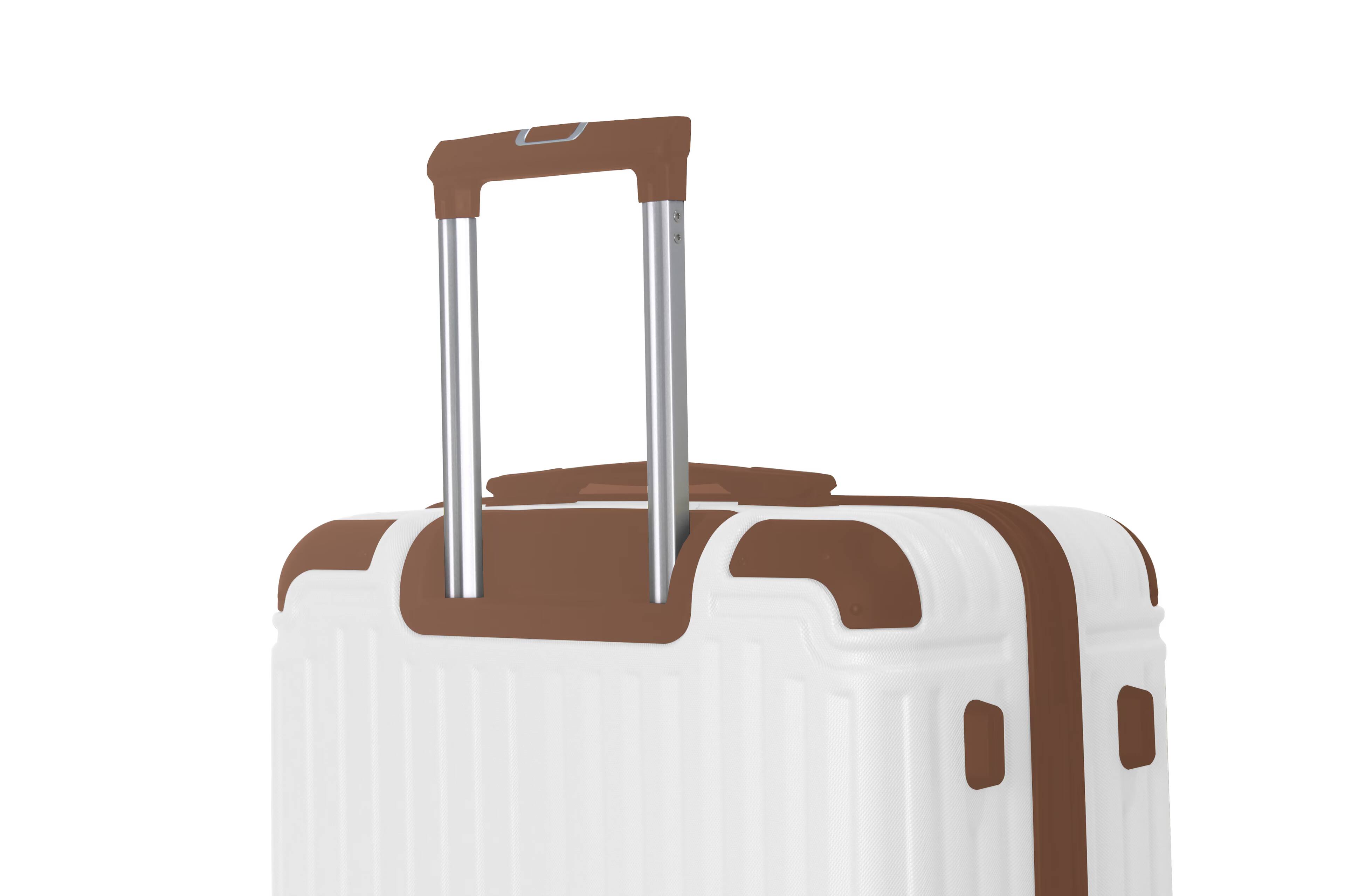 Alt View 9. Bestier - 3-Piece ABS Hardshell Luggage Set (20”/24”/28”) with TSA Lock, Silent Spinner Wheels & Telescopic Handle - Brown.