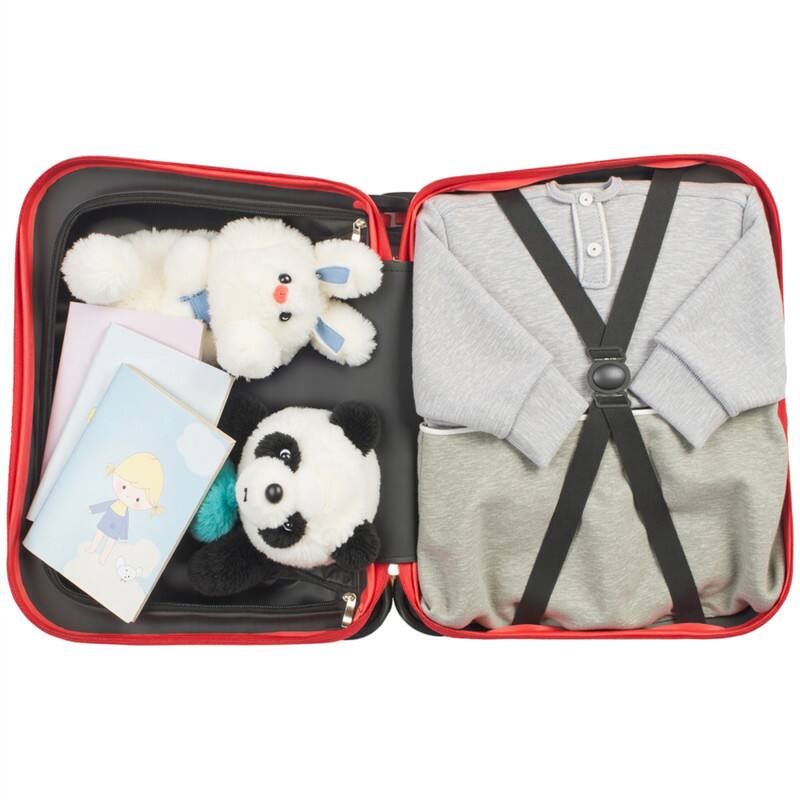 Alt View 1. HTUTWOO - Ride-on Luggage for Kids - 18-inch Lightweight Scooter Suitcase with Wheels,  ABS & PC Shell, 110 lbs Load Capacity - Blue.