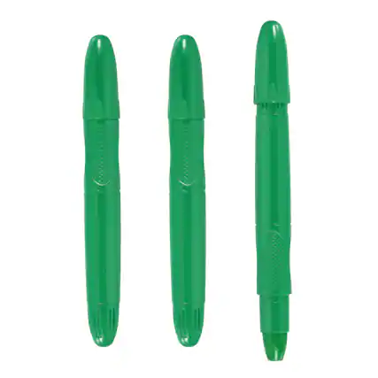 Front. Unique Bargains - 3pcs Twistable Crayons, Retractable Silky Washable for Coloring Books Crafts Gifts Parties Art Supplies - Green.