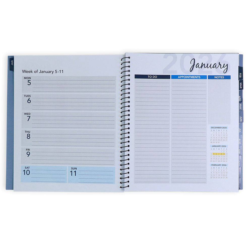 **Week of January 5-11**

**MON 5**

**TUES 6**

**WED 7**

**THU 8**

**FRI 9**

**SAT 10**

**SUN 11**

---

**TO DO**

**APPOINTMENTS**

**NOTES**

---

**January**

**FEB MAR APR MAY JUN**

**DECEMBER 2025**

**JANUARY 2026**

**FEBRUARY 2026**

**JANUARY 2026**

**FEBRUARY 2026**