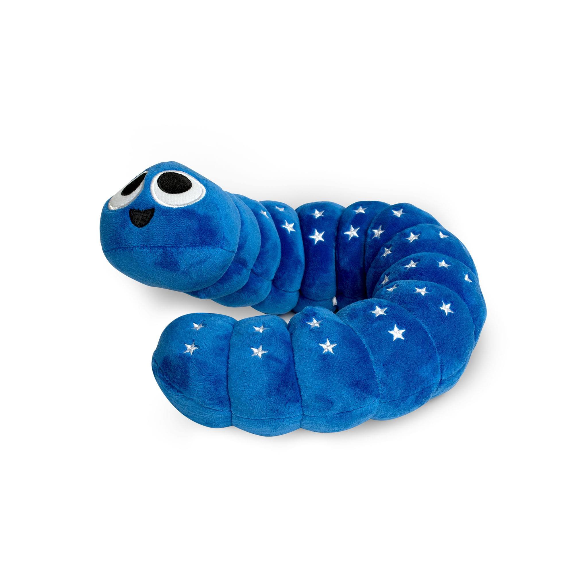 Alt View 1. Bonkers Toy Co. - Slither IO Jumbo 24 Inch Bendable Plush | Blue Star - Blue.
