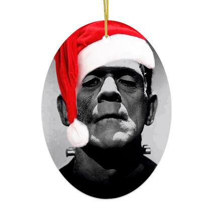 Front. OrnamentallyYou - Frankenstein Christmas Ornament - Multi-colored.
