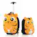 Front. Costway - 2PCS Kids Carry On Luggage Set 16'' Tiger Rolling Suitcase with 12'' Backpack Travel Yellow - Yellow+Black.