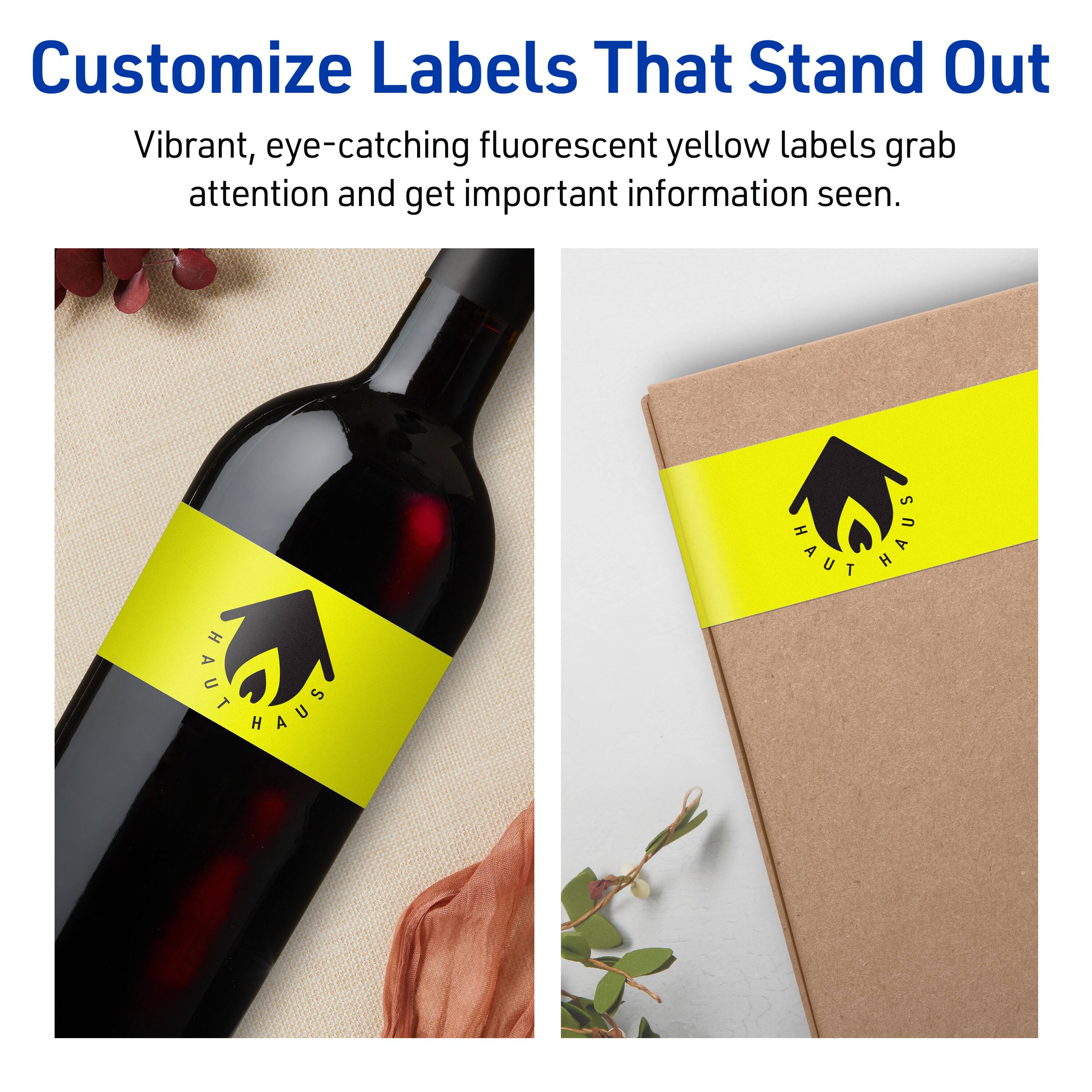 Customize Labels That Stand Out

Vibrant, eye-catching fluorescent yellow labels grab attention and get important information seen.

HAUT HAUS

HAUT HAUS