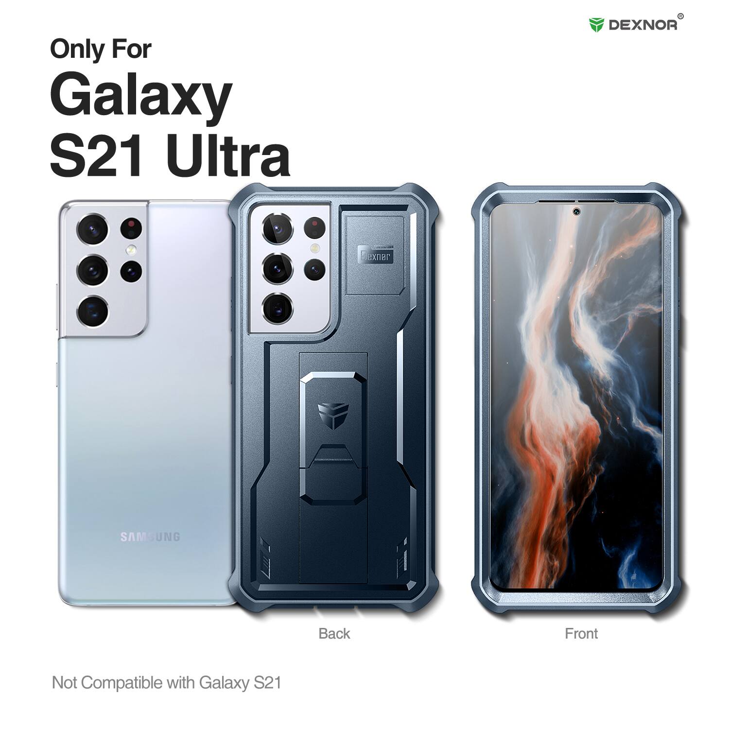 Only For Galaxy S21 Ultra

Back
Front

Not Compatible with Galaxy S21