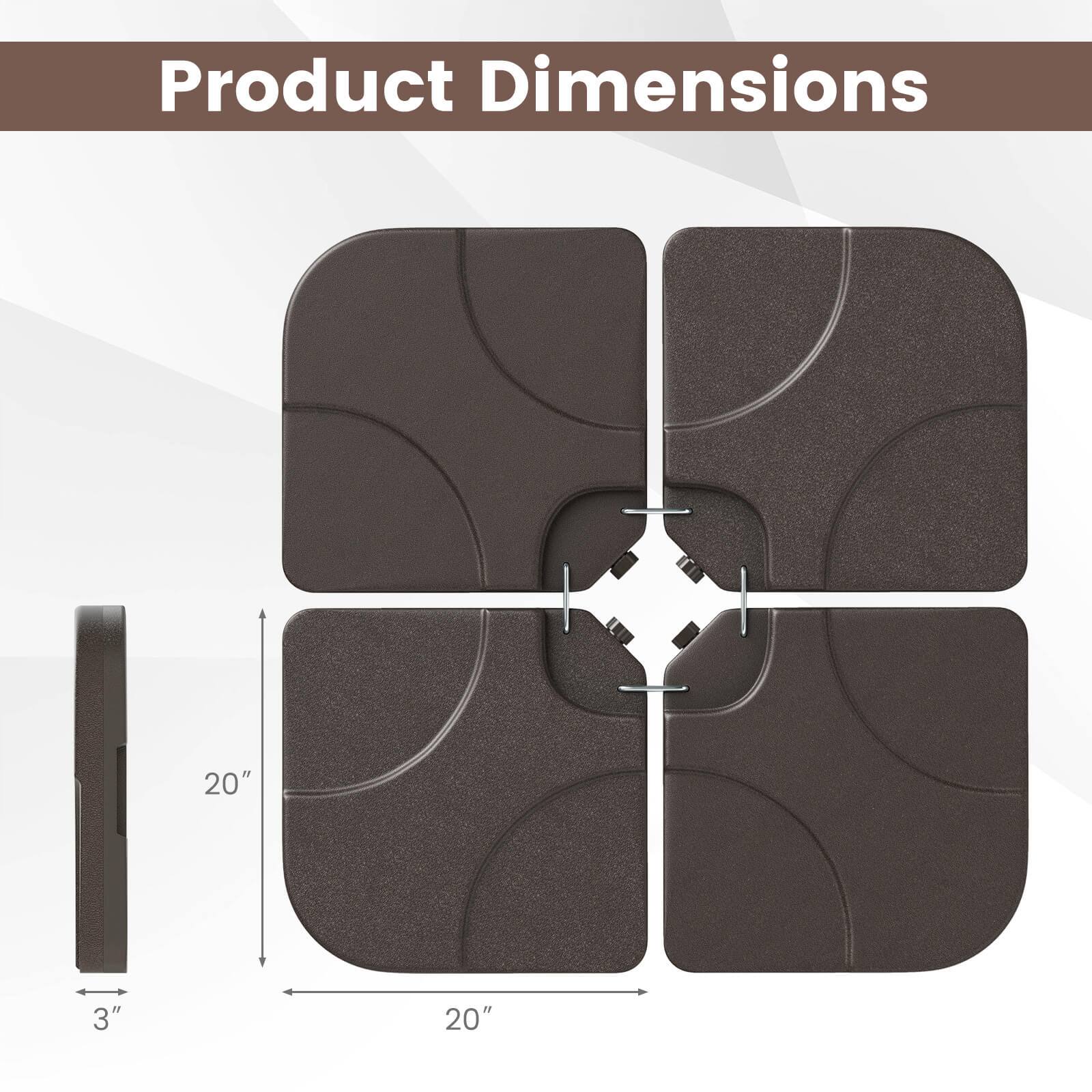 Product Dimensions  
20" x 3" x 20"