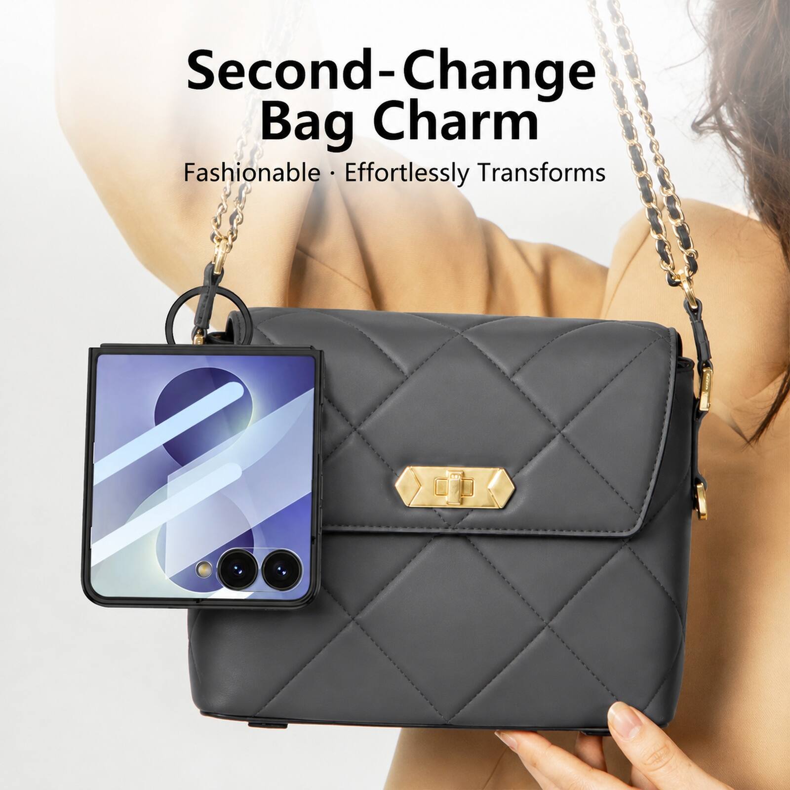 Second-Change Bag Charm  
Fashionable • Effortlessly Transforms