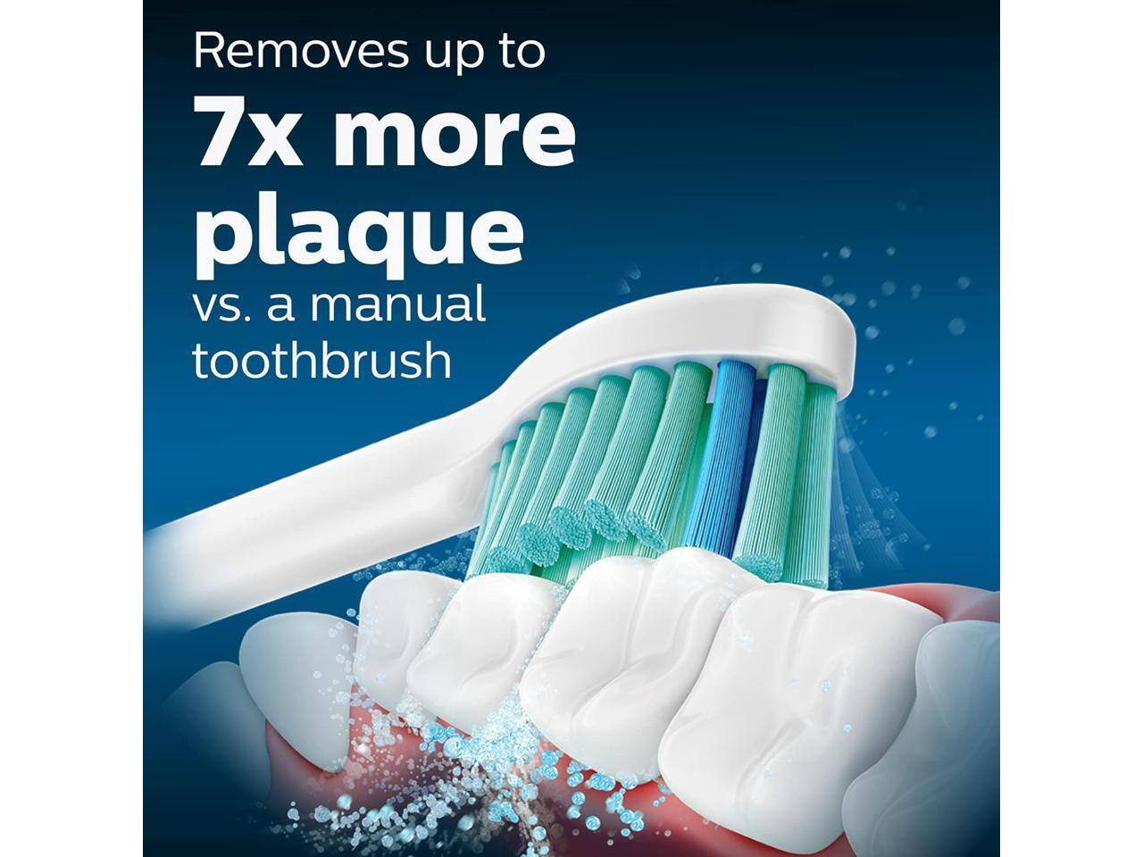 Removes up to 7x more plaque vs. a manual toothbrush