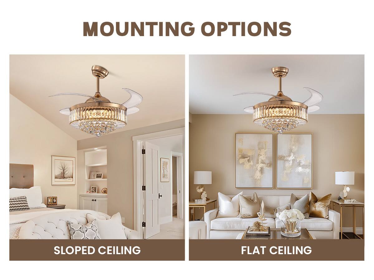 MOUNTING OPTIONS

SLOPED CEILING

FLAT CEILING