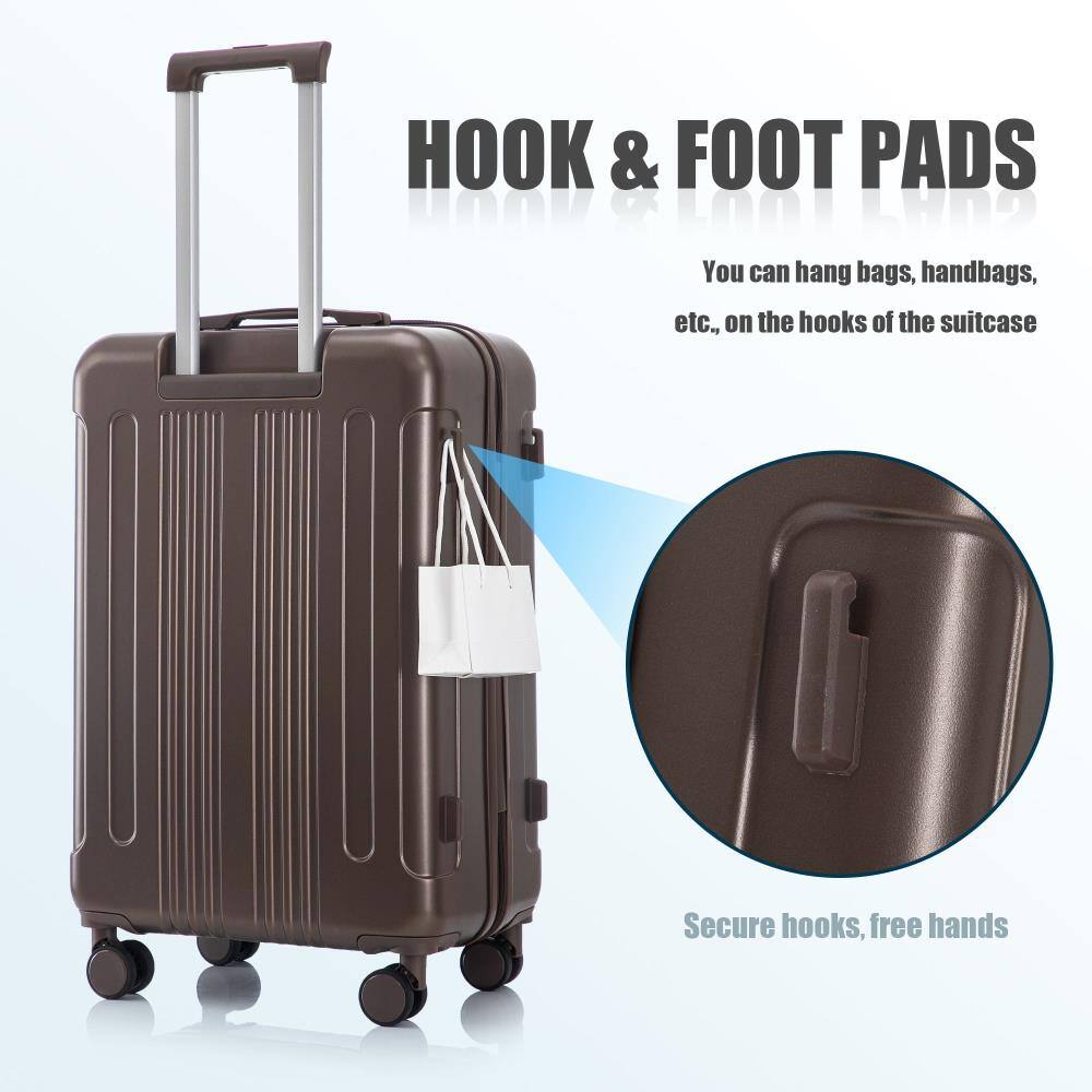 HOOK & FOOT PADS

You can hang bags, handbags, etc., on the hooks of the suitcase

Secure hooks, free hands