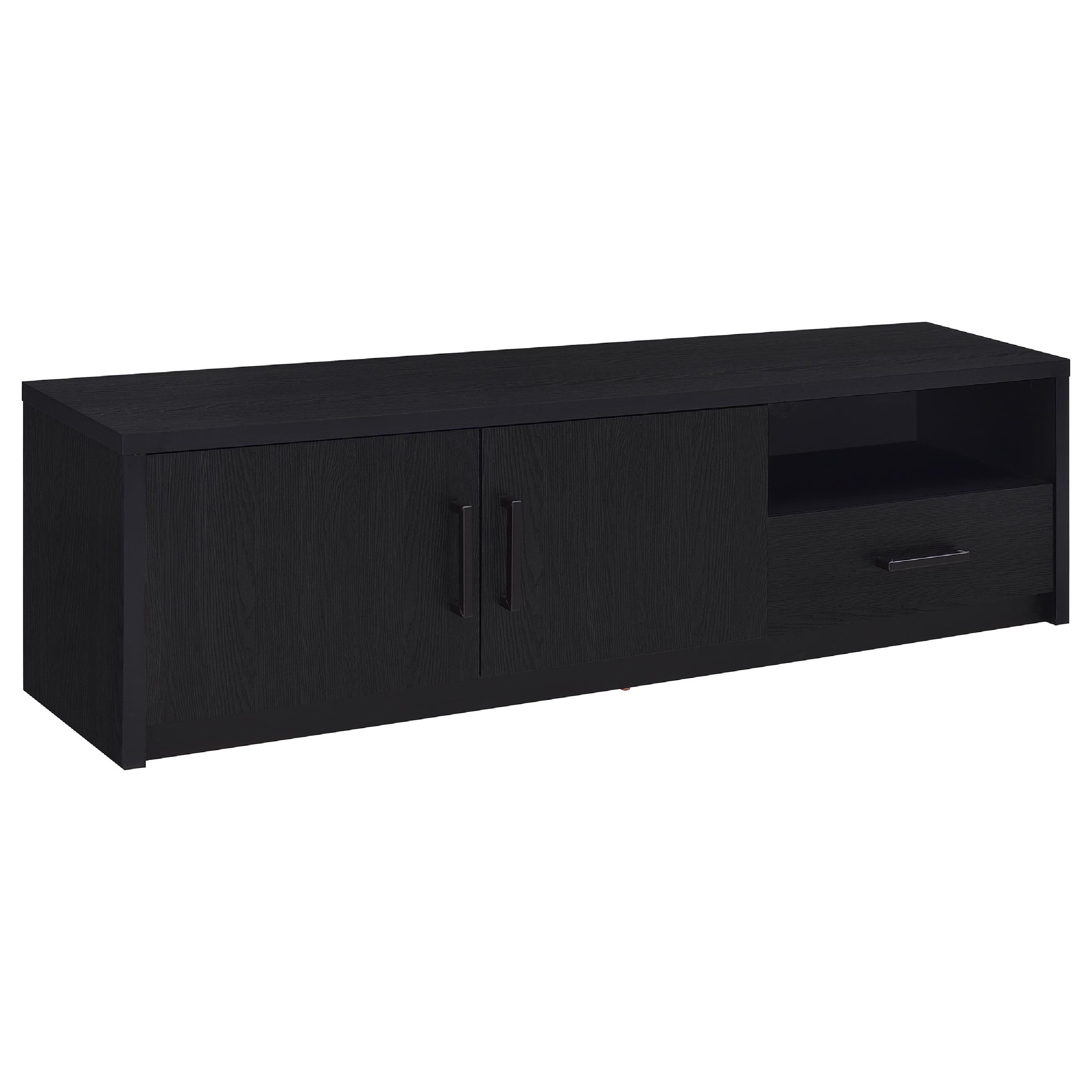 Manhattan Lane - Marge TV Stand Media Console, 2 Doors and Drawer, Wood 70 Inch - Black