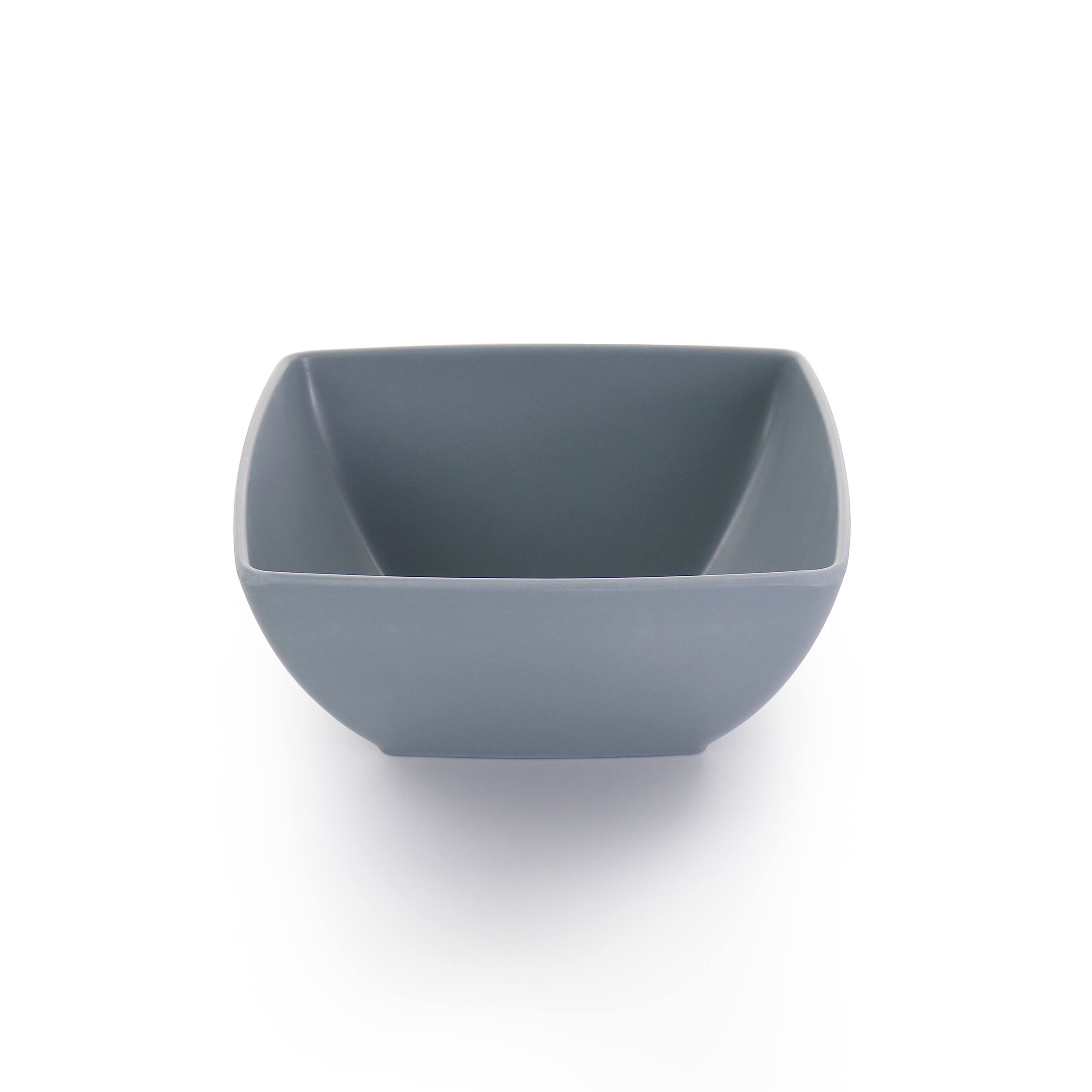 Alt View 3. Gibson - Gibson Home 12 Piece Grayson Melamine Square Dinnerware Set in Gray - Gray.