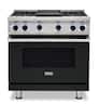 Viking - 36 in. Wide 4 Burner VGR Freestanding 7 Series Gas Range - Antique Bronze