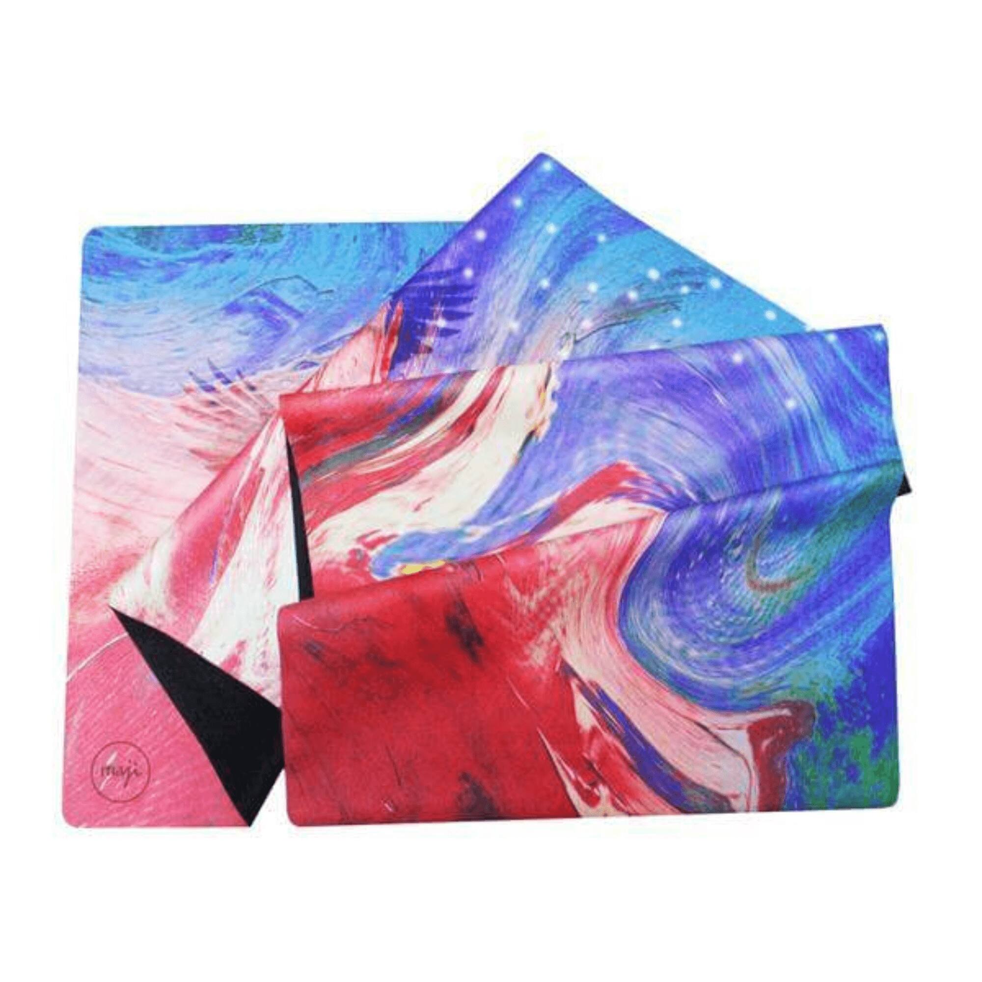 Alt View 1. Maji Sports - Suede & Natural Rubber Travel Yoga Mat - US Flag.