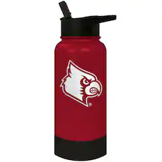 Front. Great American Products - Louisville Cardinals 32oz. Logo Thirst Hydration Water Bottle - Multicolor.