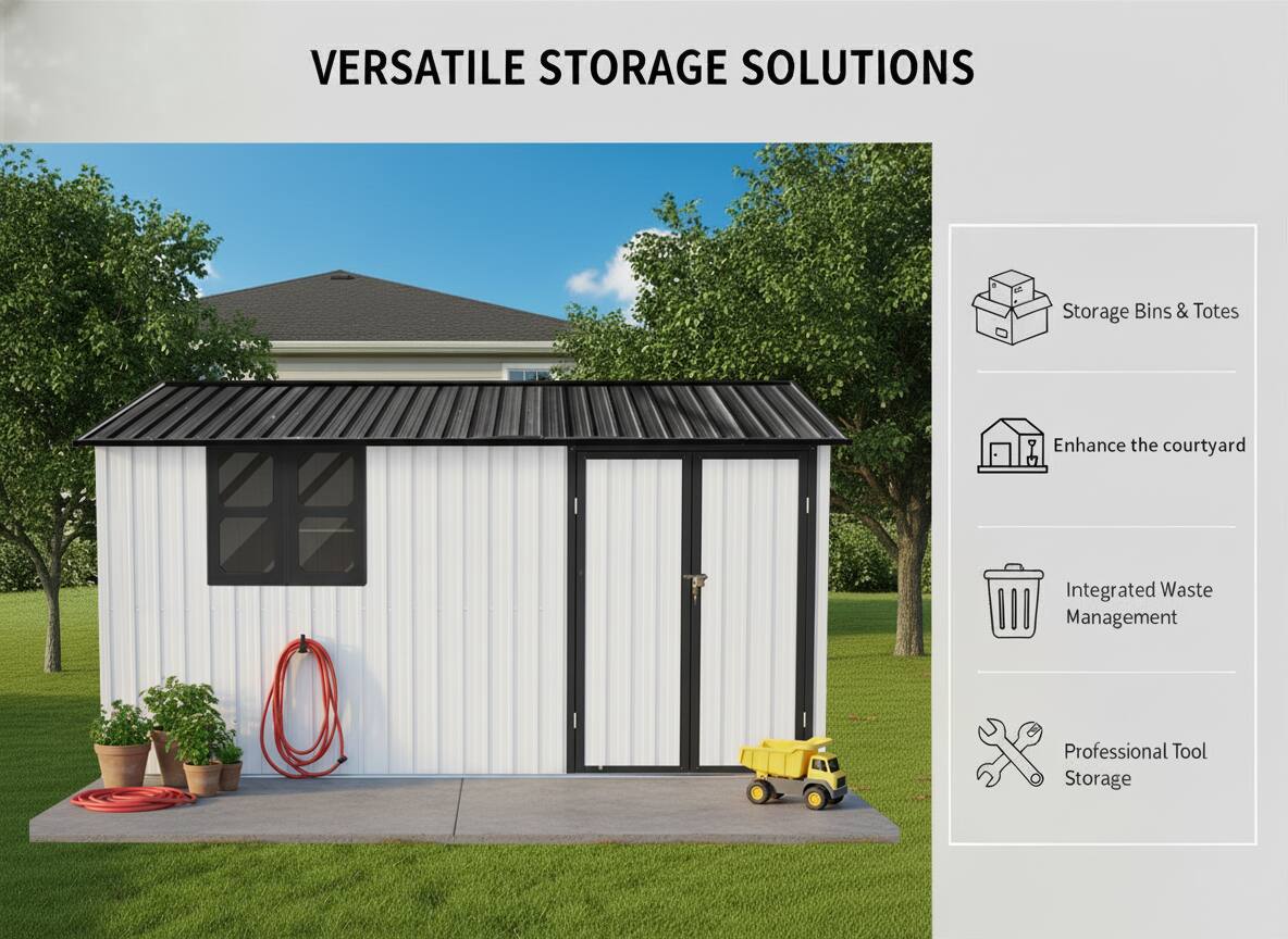 VERSATILE STORAGE SOLUTIONS

- Storage Bins & Totes
- Enhance the courtyard
- Integrated Waste Management
- Professional Tool Storage