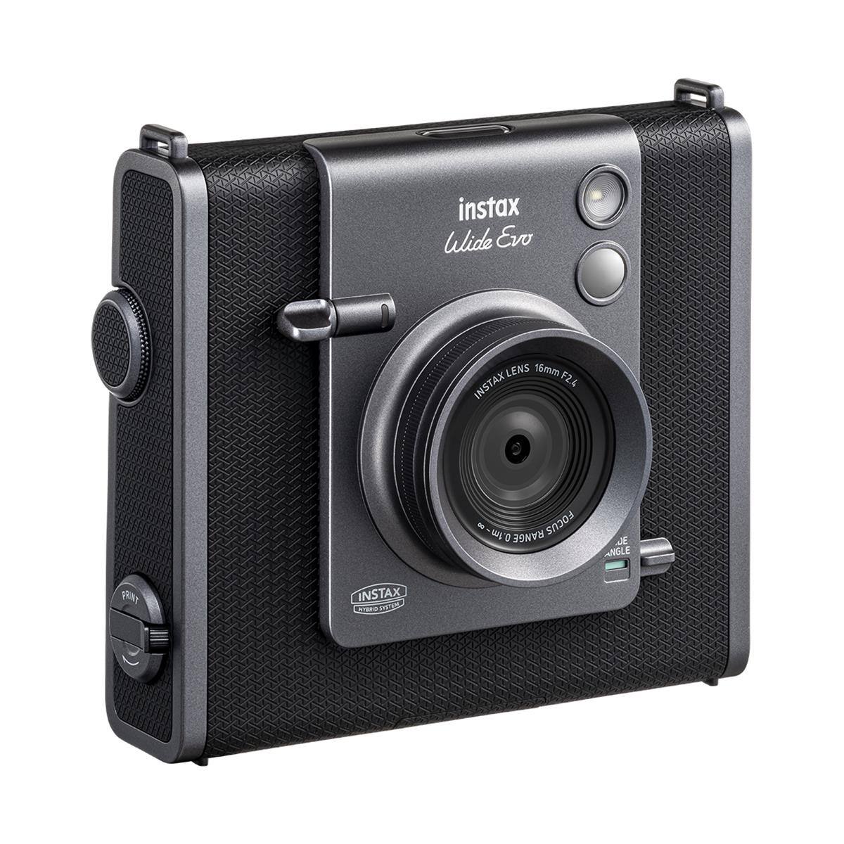 instax Wide Evo  
LENS 16mm F2.4  
16mm INSTAX  
$ 0.1m RANGE FOCUS  
WIDE ANGLE  
PRINT  
INSTAX HYBRID SYSTEM