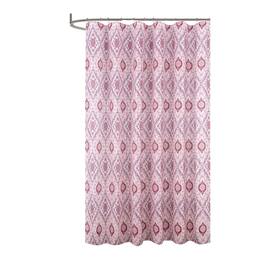 RT Designers Collection - 90 GSM Printed Peva Glit Jaxx Shower Curtain 70" x 72" - Burgundy