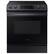 Front. Samsung - 6.3 cu. ft. Smart Instant Heat Slide-in Induction Range - Black Stainless Steel.