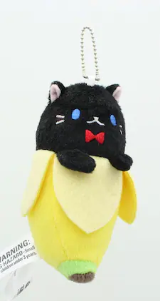 Little Buddy - Bananya 5" Plush Keychain: Kuro - Black