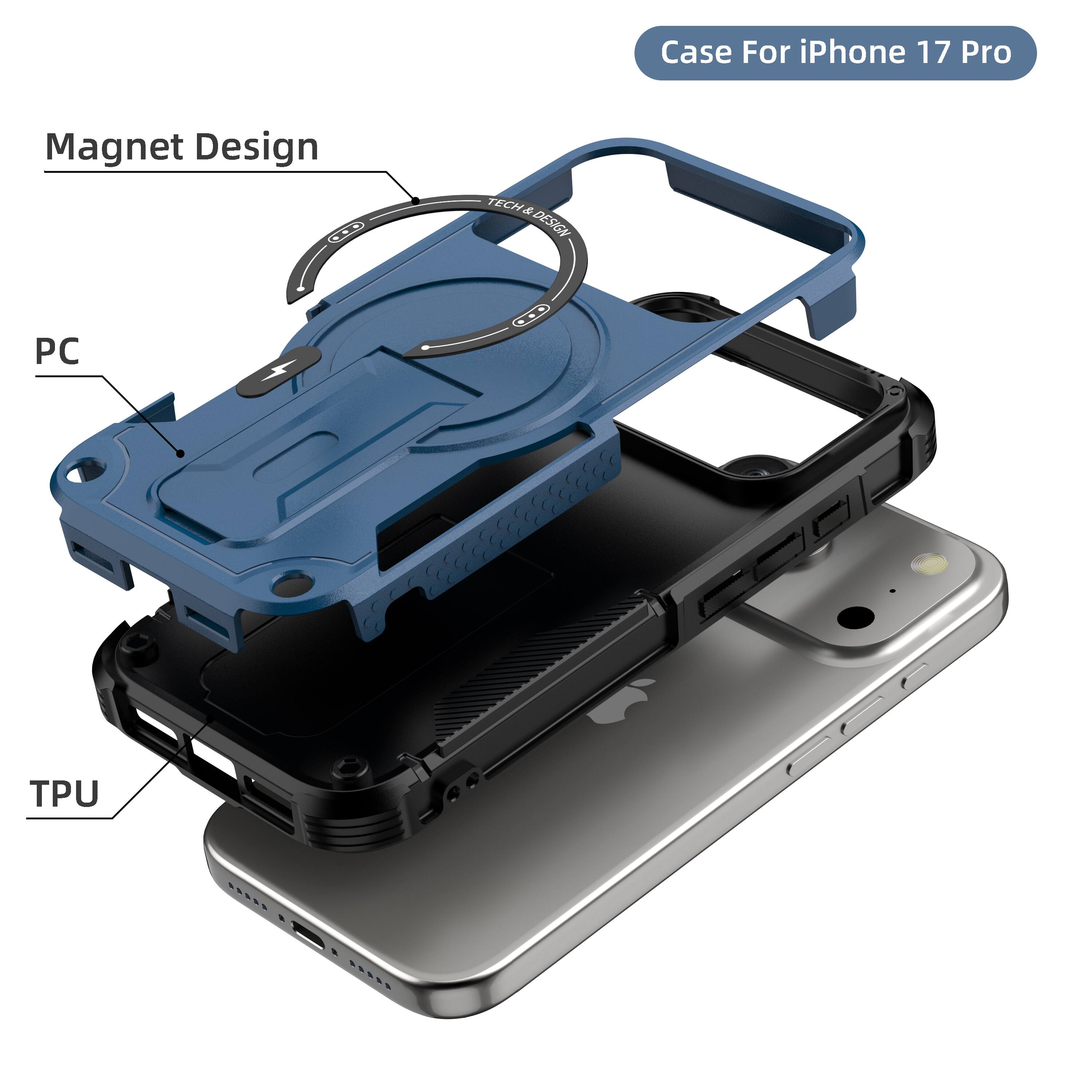 Case For iPhone 17 Pro  
Magnet Design  
TECH&DESIGN  
PC  
TPU