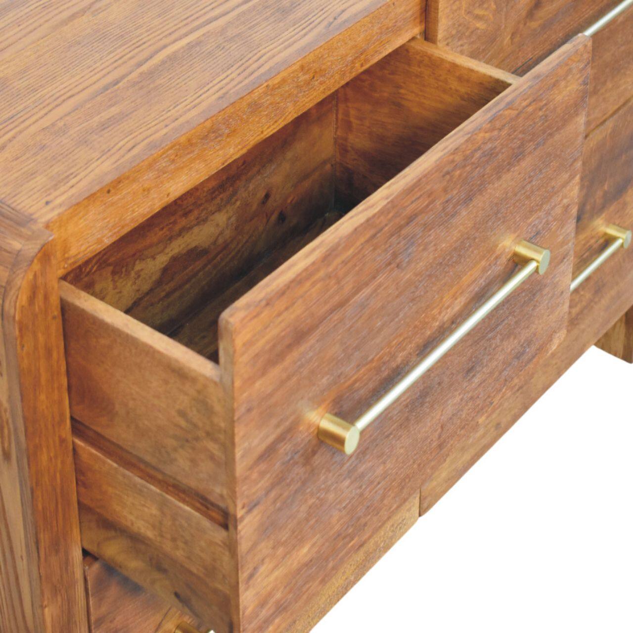 Alt View 2. Artisan Furniture - Artisan Furniture Solid Wood Oakline Four Drawer Chest, Brown - Brown.