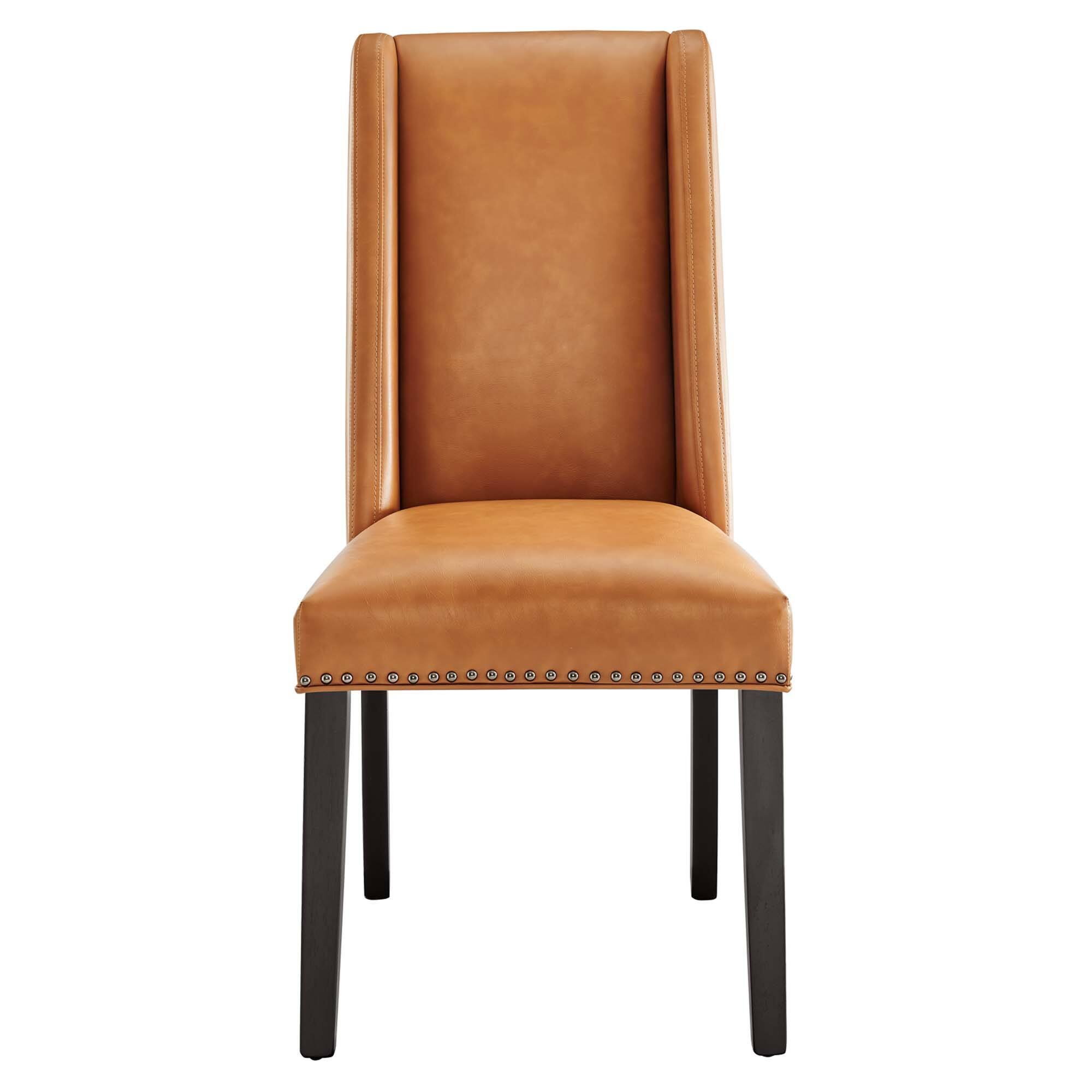 Alt View 2. Modway - Baron Vegan Leather Dining Chair by Modway - Brown.