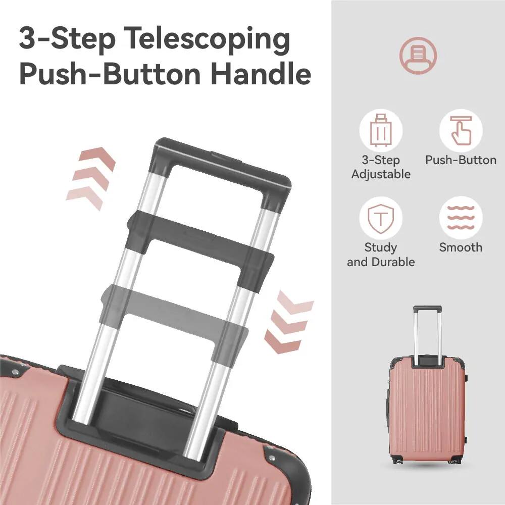 3-Step Telescoping Push-Button Handle

- 3-Step Adjustable
- Push-Button
- Study and Durable
- Smooth