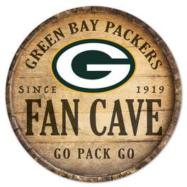 WinCraft - Green Bay Packers 14'' Circular Wood Sign - Multicolor