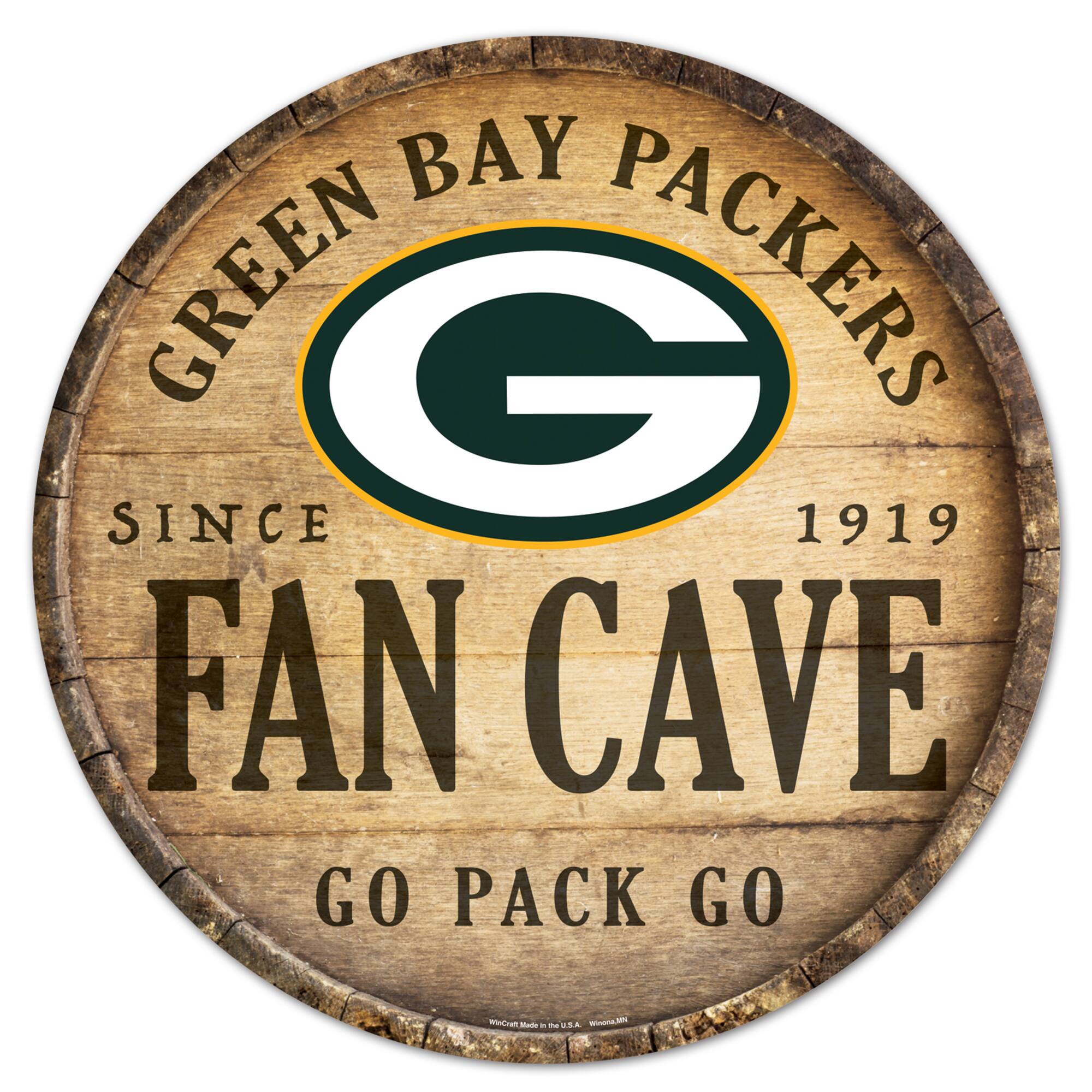 Green Bay Packers 14'' Circular Wood Sign