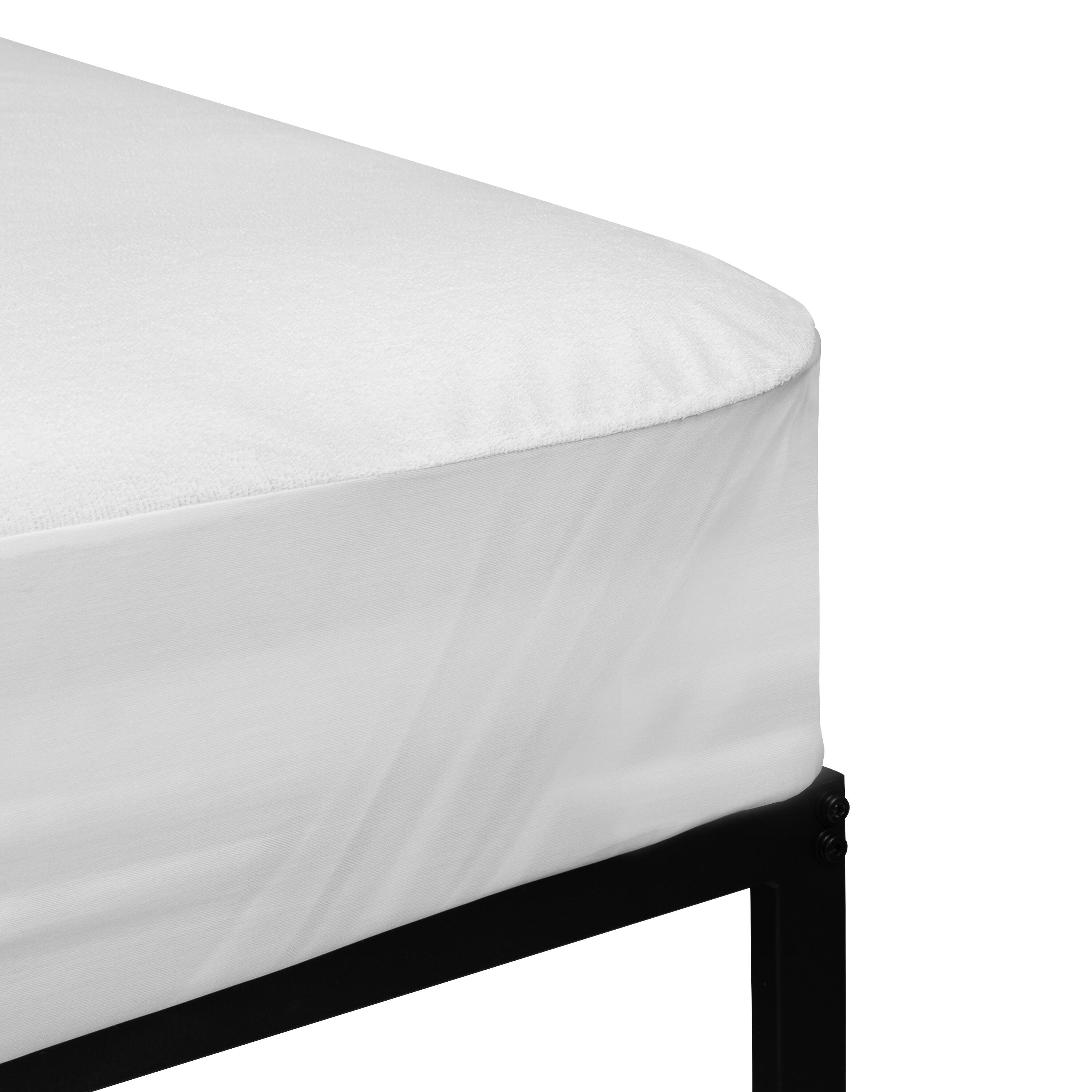 Alt View 8. Emma + Oliver - Smooth Fabric Waterproof And Hypoallergenic Mattress Protector - White.