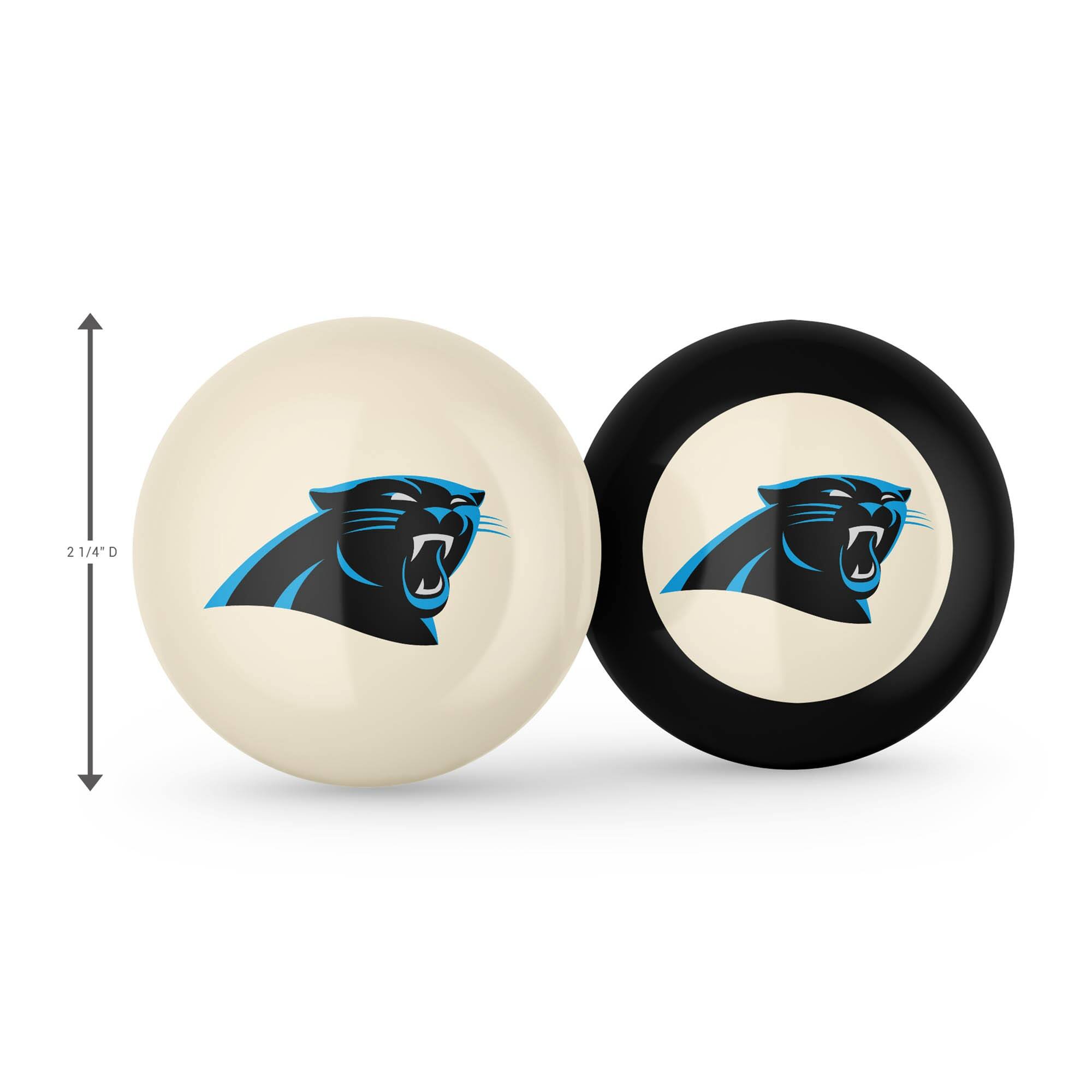 Alt View 1. Imperial - Carolina Panthers Logo Cue Ball & 8 Ball Combo Set - White.