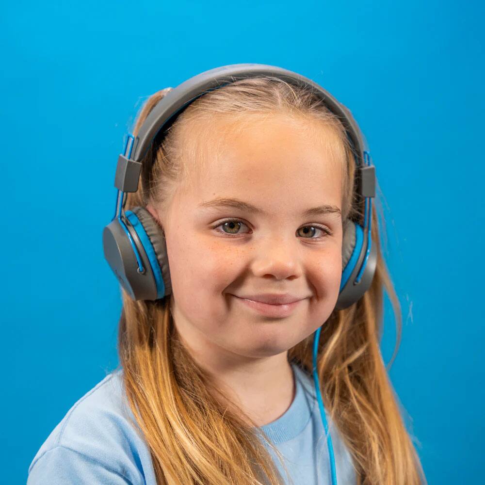 Alt View 1. JLab - Jbuddies Studio On-Ear Kids Wired  USB-C Headphones - Grey.