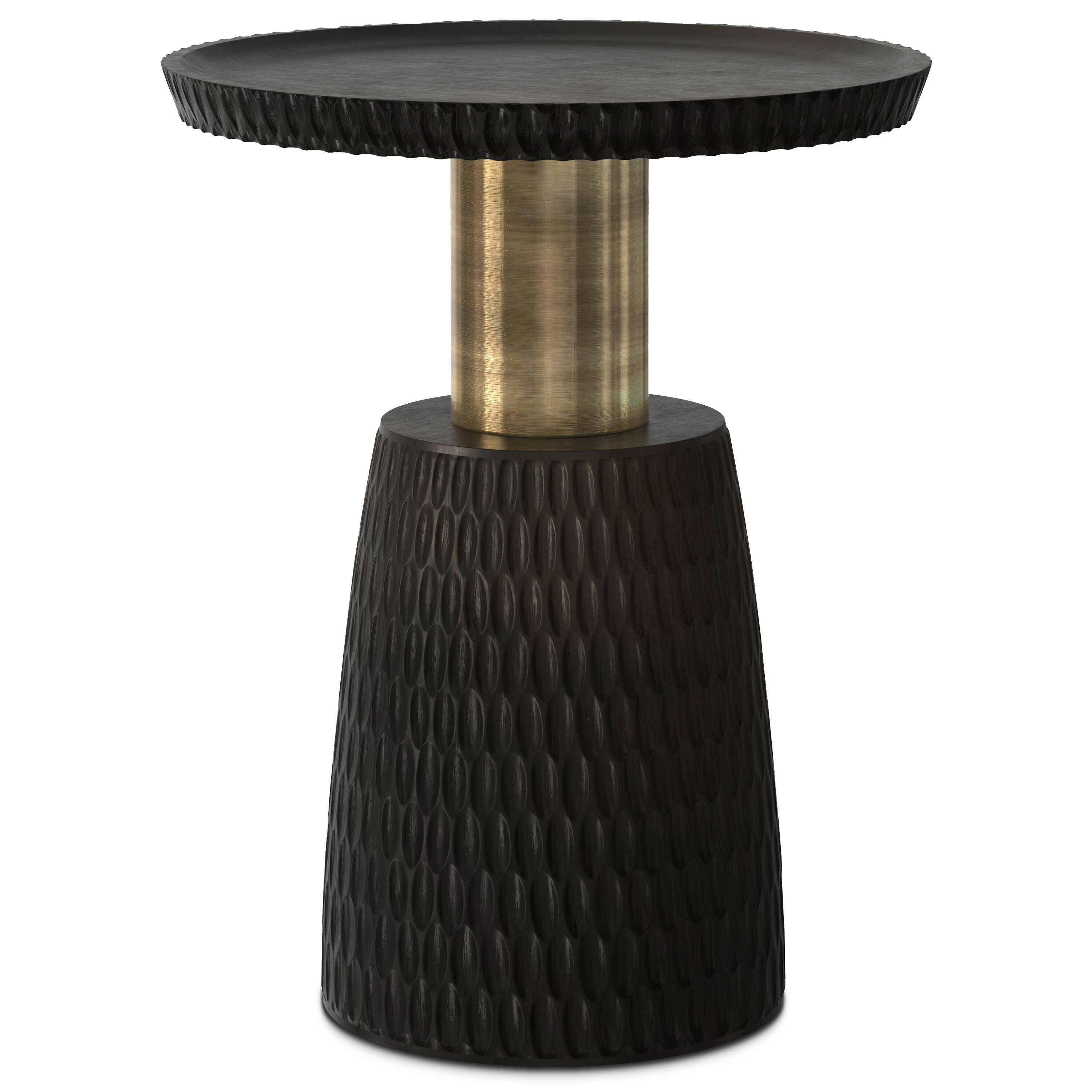 Angle. Simpli Home - Breanna Side Table - Black, Gold.