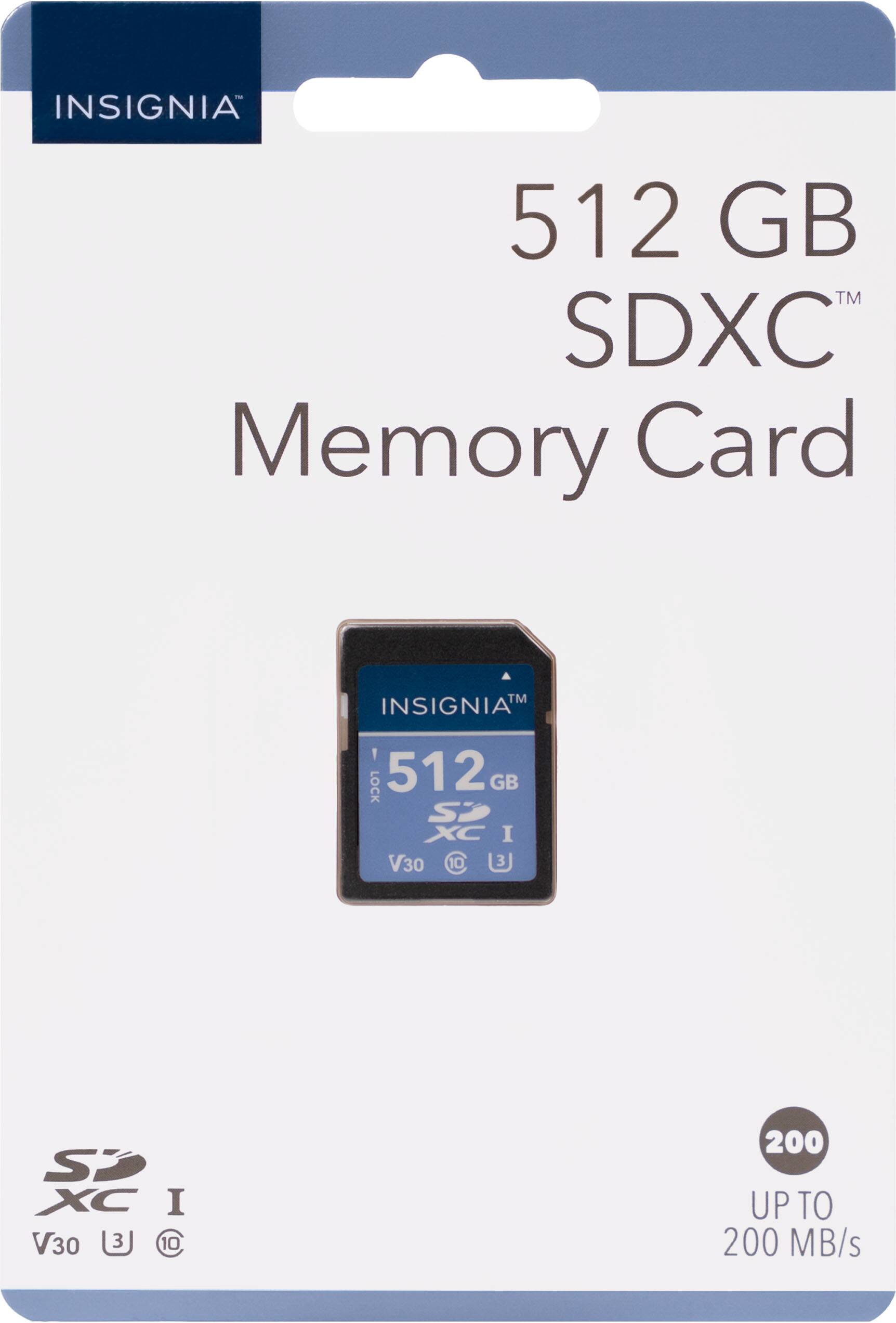 INSIGNIA 512 GB SDXC Memory Card

INSIGNIA 1 LOCK 512 GB

SDXC I V30

UP TO 200 MB/s
