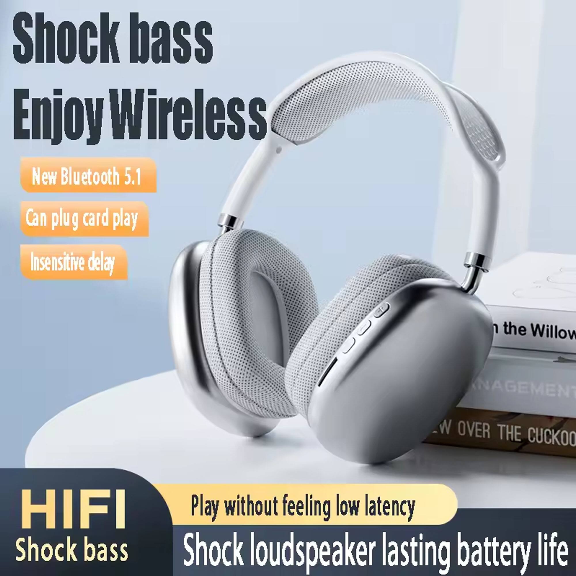 Shock bass  
Enjoy Wireless  

New Bluetooth 5.1  
Can plug card play  
Insensitive delay  

HIFI  
Shock bass  
Play without feeling low latency  
Shock loudspeaker lasting battery life