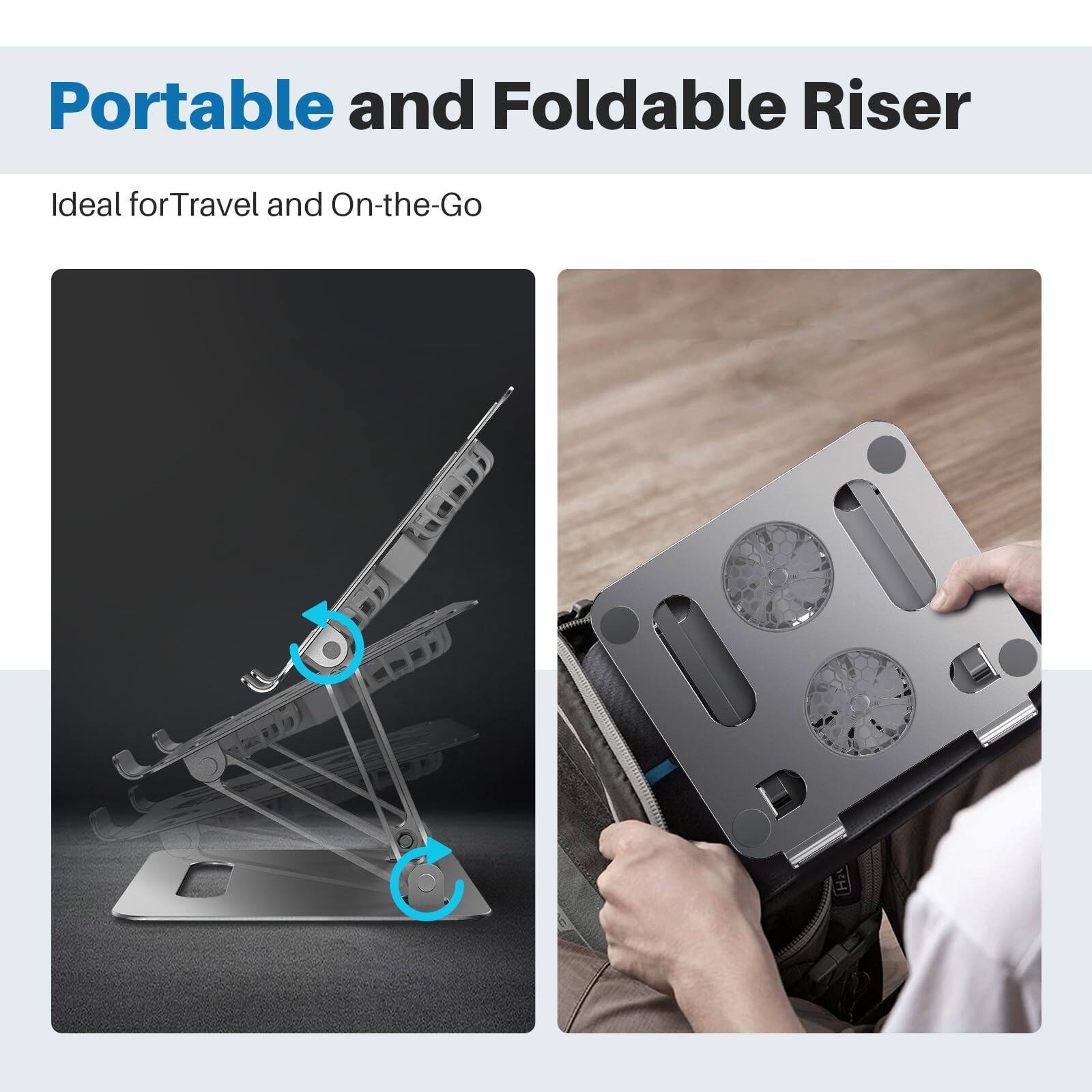 Portable and Foldable Riser  
Ideal for Travel and On-the-Go