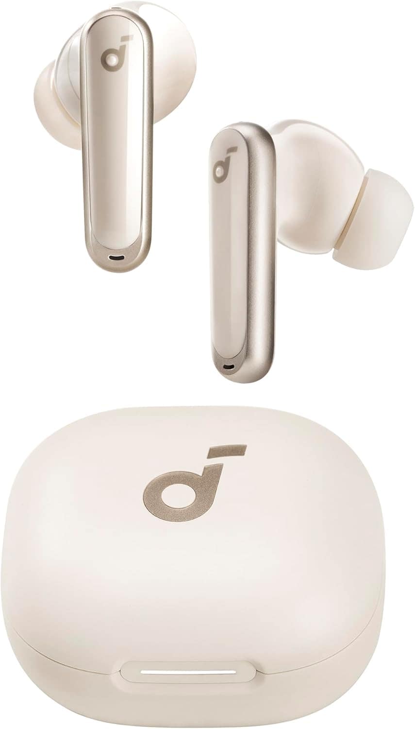 Soundcore - by Anker P40i Noise Canceling True Wireless Earbud Headphones - White - Oat White