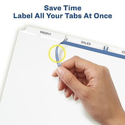 Save Time  
Label All Your Tabs At Once  

PROFIT  
SALES  
COST