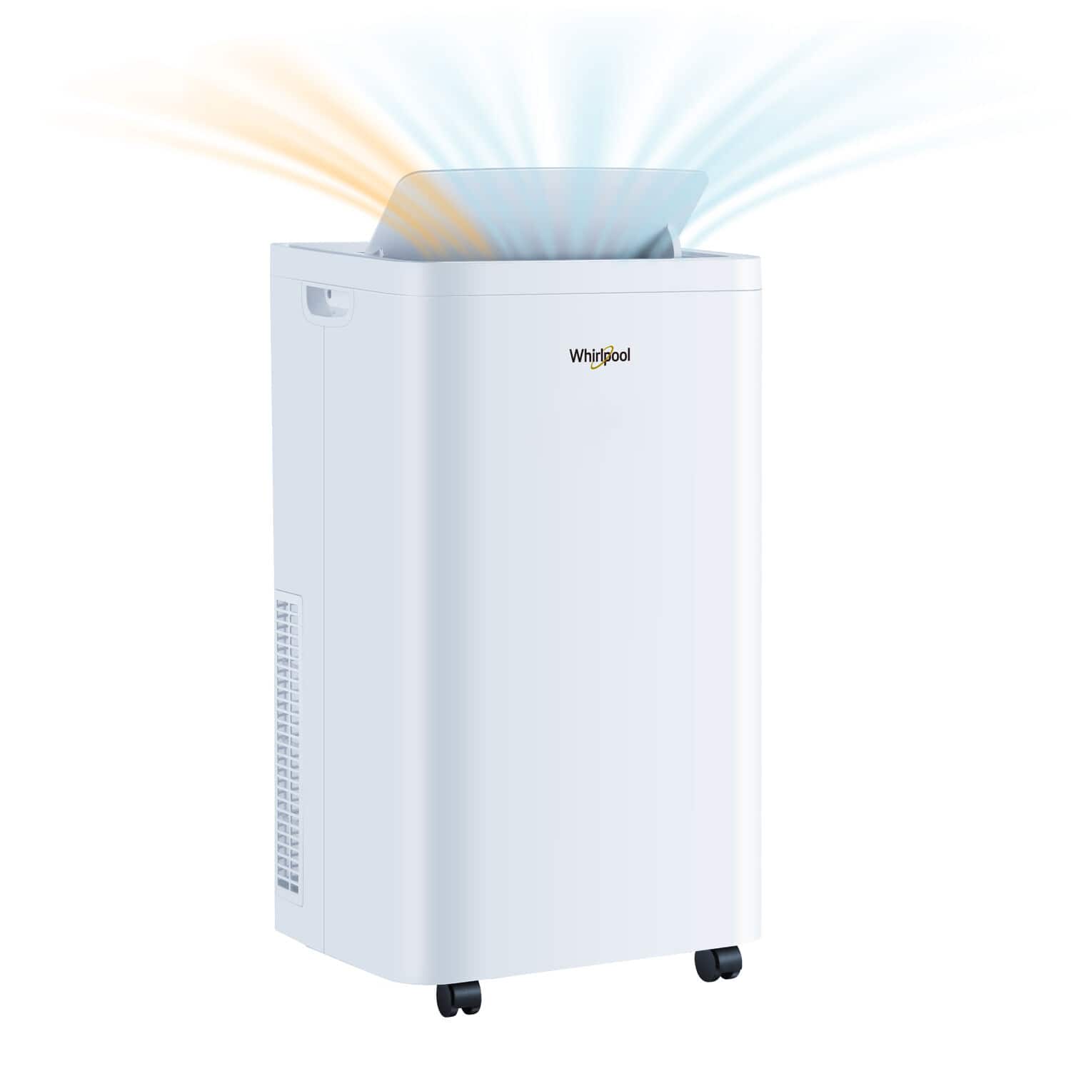 Front. Whirlpool - 700 Sq. Ft 14,000 BTU ASHRAE (10,000 BTU SACC) Portable Air Conditioner with 10,000 BTU Supplemental Heat - white.
