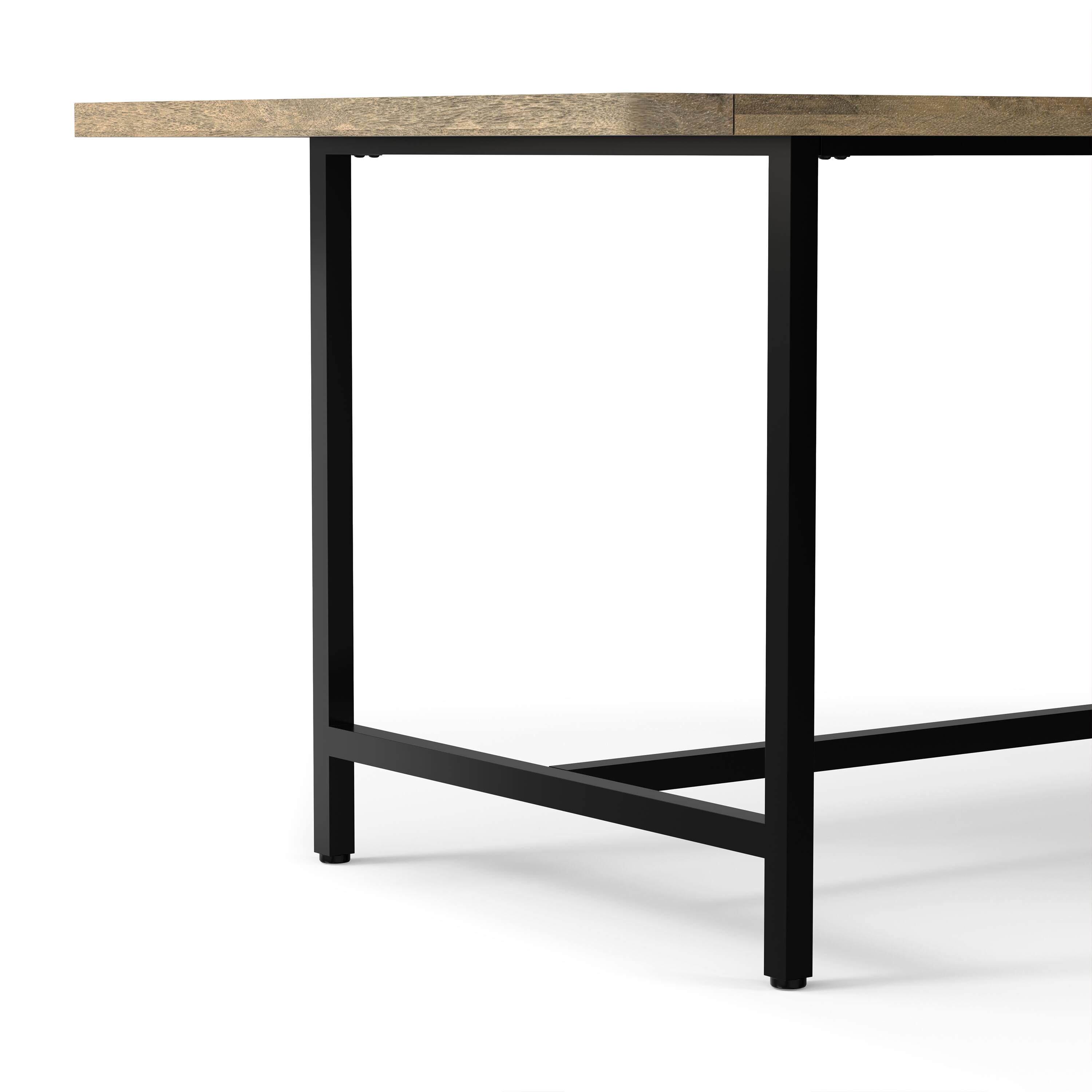 Alt View 5. Simpli Home - Campbell 72 inch x 36 inch Rectangle Modern Industrial Dining Table in Grey Wash - Grey Wash.