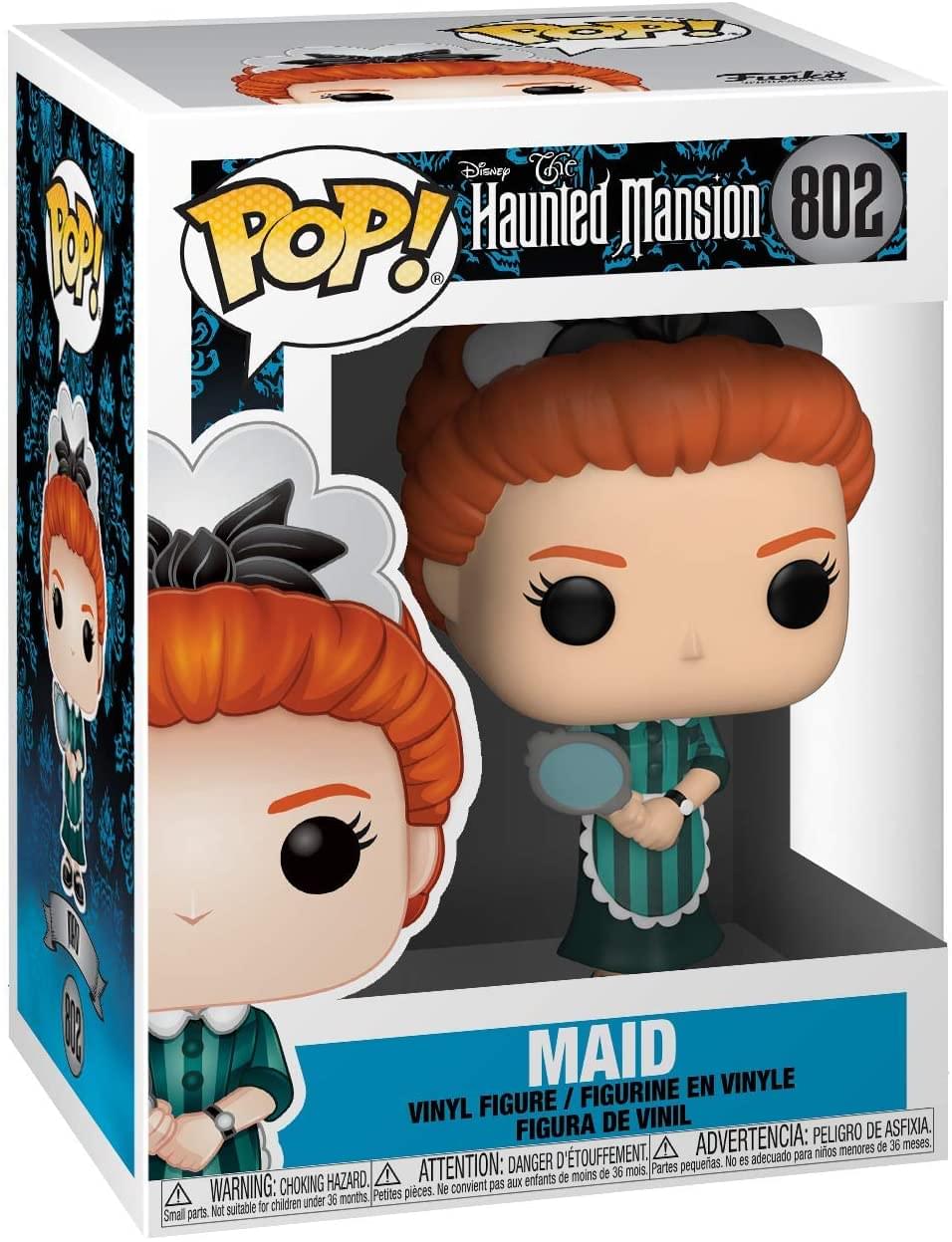 **Disney The Haunted Mansion 802**

**POP!**

**MAID**

**VINYL FIGURE / FIGURINE EN VINYLE / FIGURA DE VINIL**

**WARNING: CHOKING HAZARD. Small parts. Not suitable for children under 36 months.**

**ATTENTION: DANGER DE TOUFFEMENT. Petites pièces. Ne convient pas aux enfants de moins de 36 mois.**

**ADVERTENCIA: PEORO DE ASFIXIA. Partes pequeñas. No es adecuado para niños menores de 36 meses.**