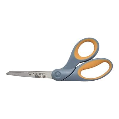 "Westcott - Titanium Bonded 8"" Titanium Heavy Duty General Purpose Scissor, Sharp Tip, (13731) - Gray/Yellow" price history on PriceWatchPro
