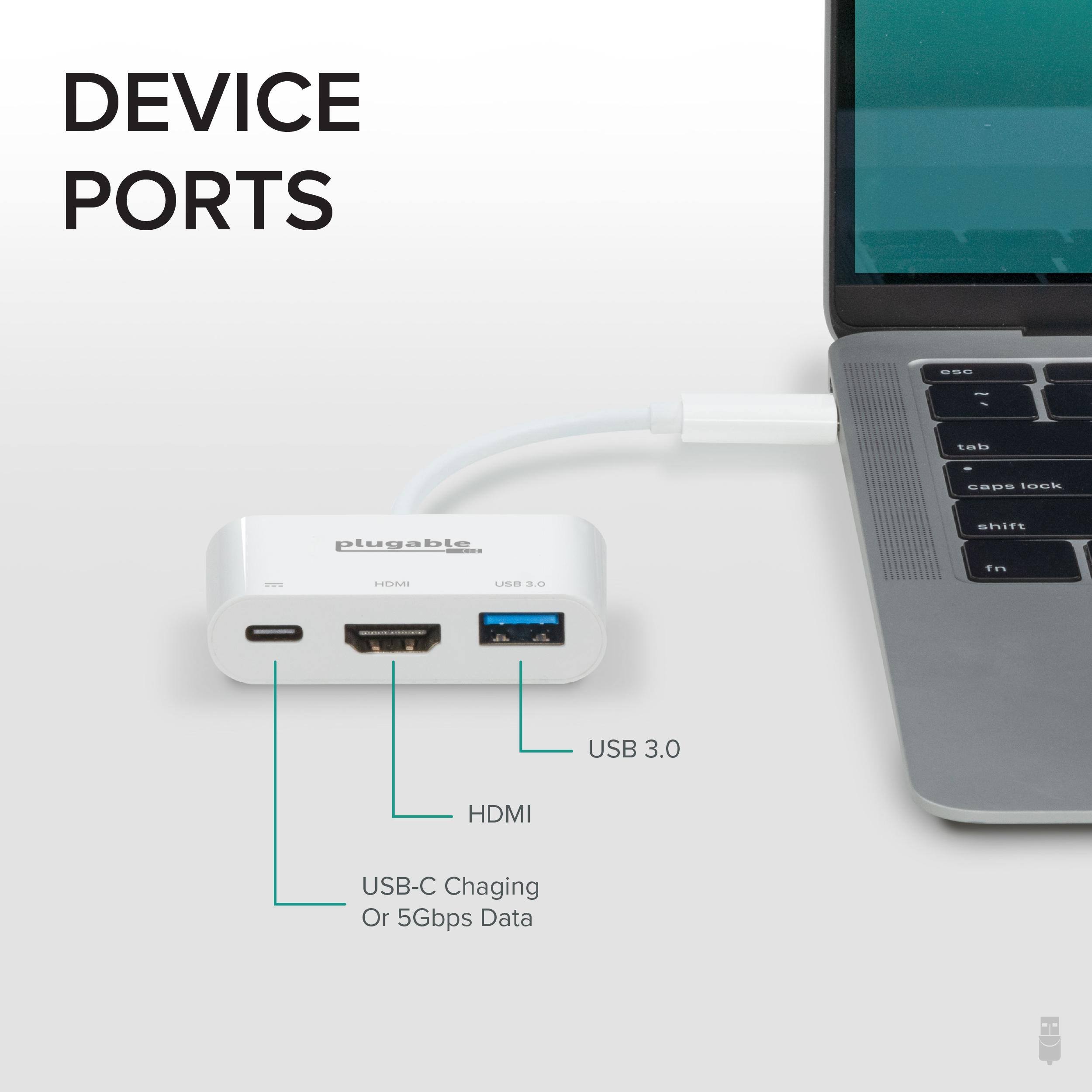 DEVICE PORTS

- USB 3.0
- HDMI
- USB-C Charging Or 5Gbps Data