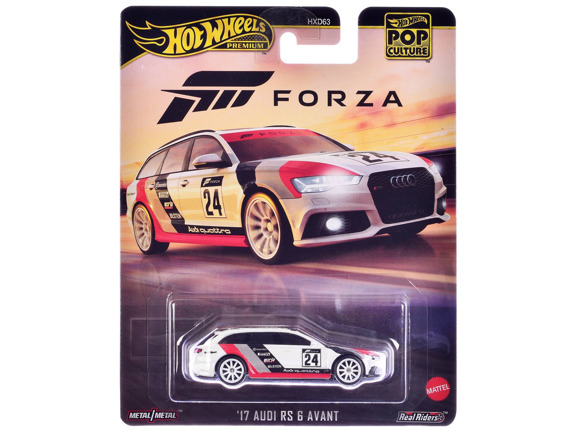 Hot Wheels Premium TM HXD63 Hot Wheels Pop Culture T Forza Forze 1 2A Qoenta pora 24 BLSTEN Audi quattro quOGirO e - LuaLE eora 24 BUSTEN ALattng MATTEL TM METAL/METAL METAL METAL '17 AUDI RS 6 AVANT e Real Riders