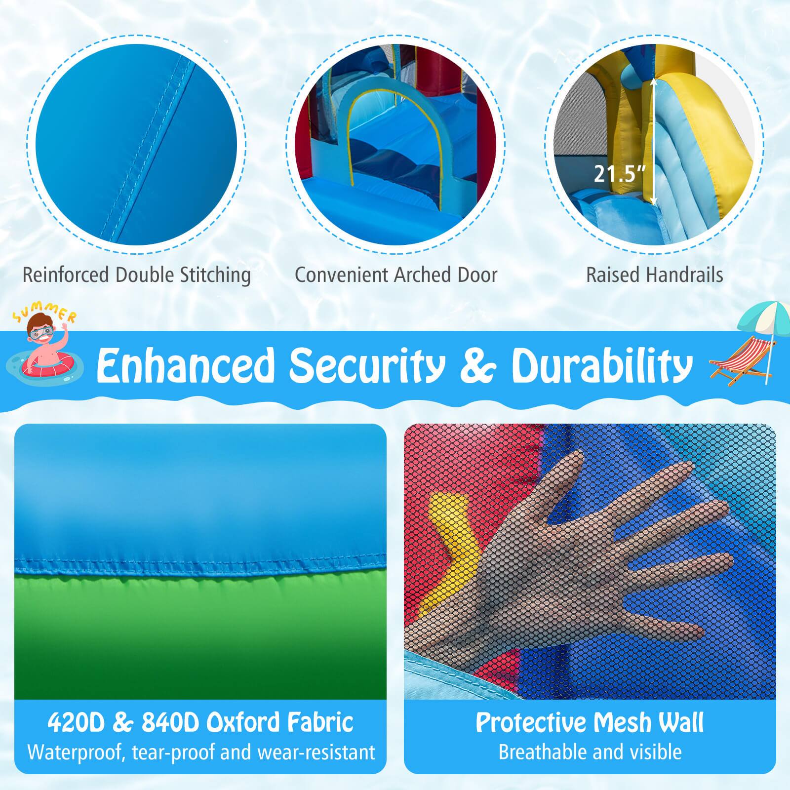 Enhanced Security & Durability

- Reinforced Double Stitching
- Convenient Arched Door
- Raised Handrails

420D & 840D Oxford Fabric
Waterproof, tear-proof, and wear-resistant

Protective Mesh Wall
Breathable and visible