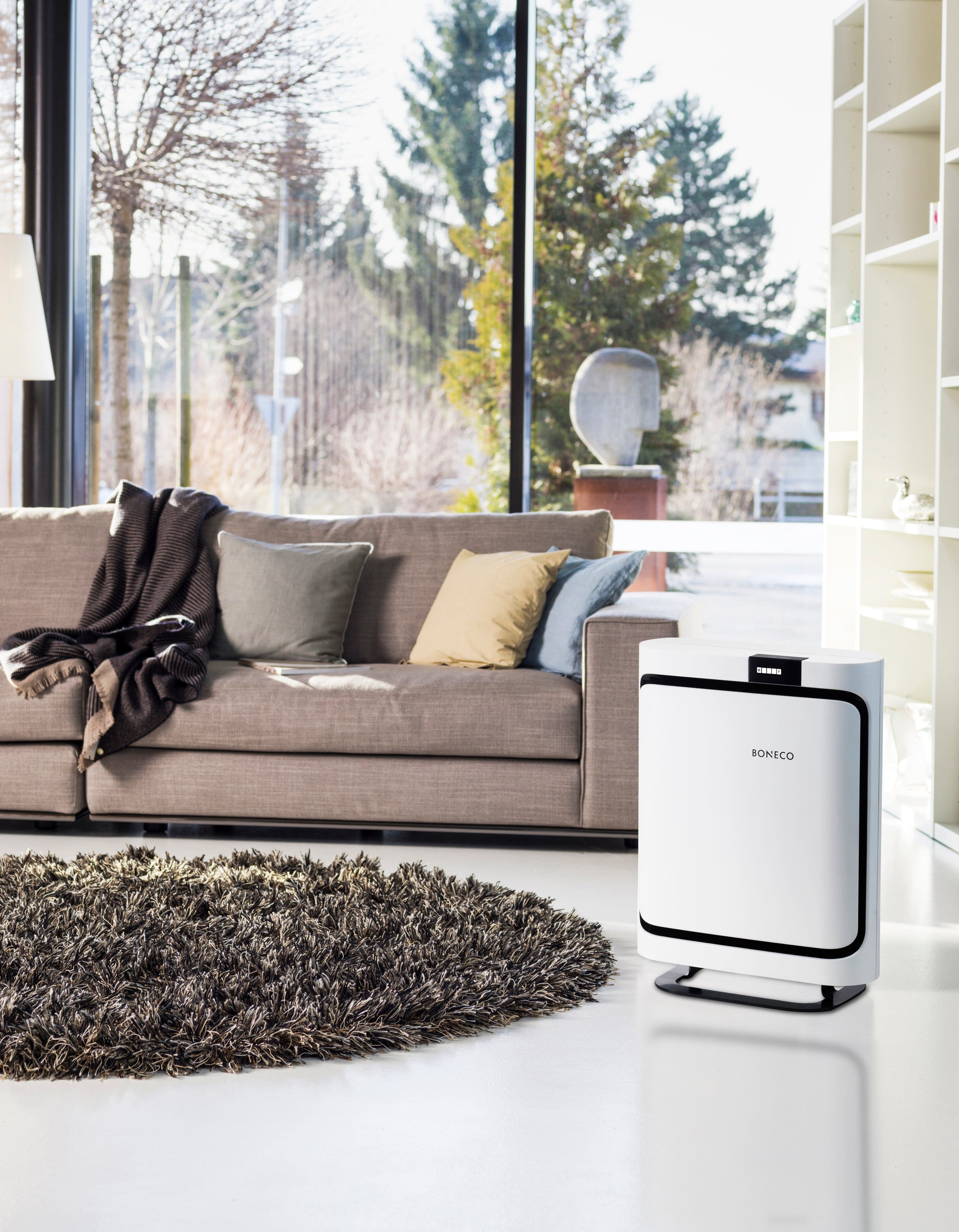 Alt View 15. Boneco - Air Purifier P400 with Hepa and Activated Carbon Filter - White.